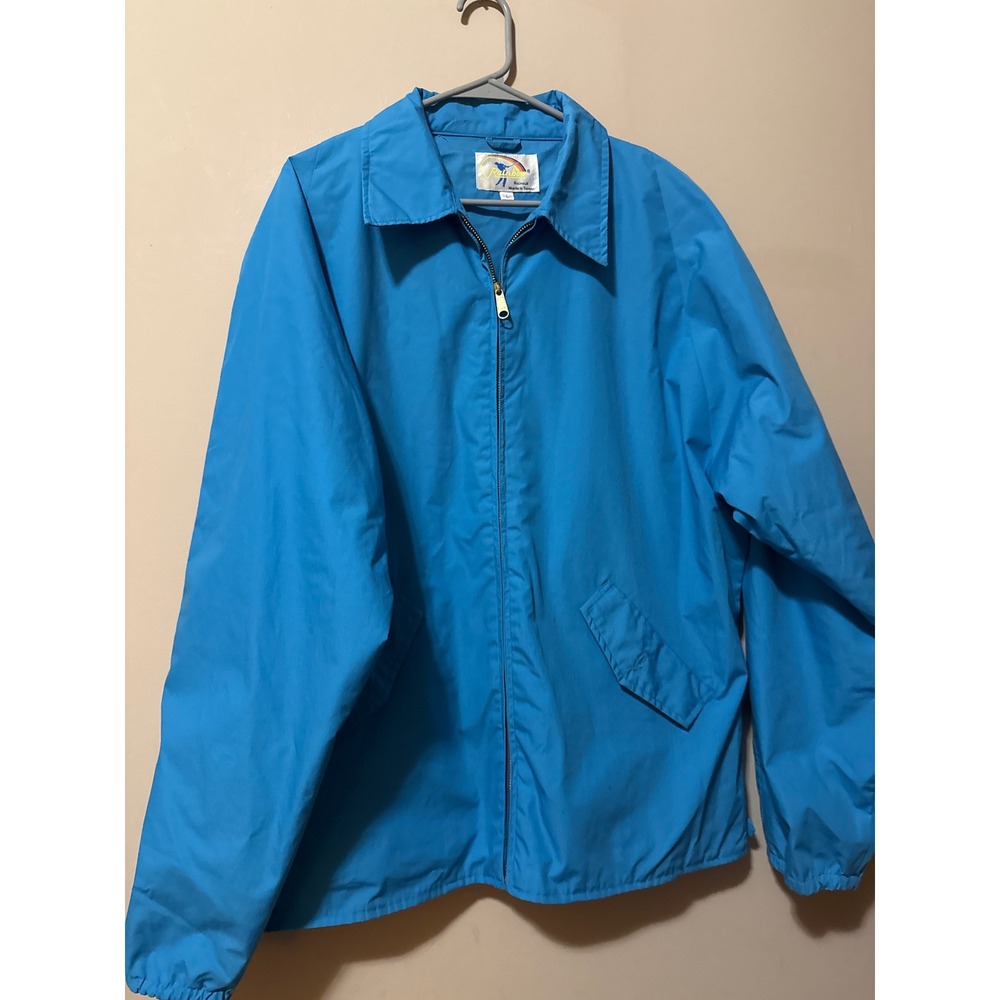 Vintage Rainbow Sportswear Blue Lightweight Zip Up Jacket Men's L Windbreaker
